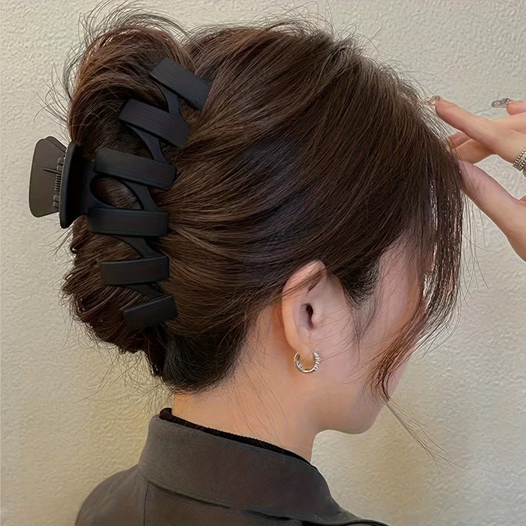 Ensemble de 11 pinces à cheveux haut de gamme givrées pour femmes, pince requin pour cheveux à l'arrière de la tête