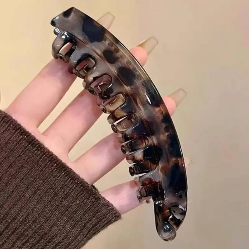 Pince à cheveux banane écaille de tortue, épingle à cheveux en forme de poisson pour femmes, accessoires de cheveux, pinces à cheveux torsadées, barrettes pour queue de cheval, coiffure