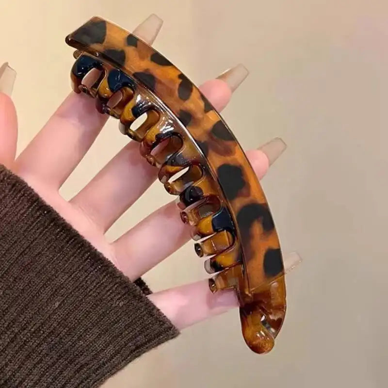Pince à cheveux banane écaille de tortue, épingle à cheveux en forme de poisson pour femmes, accessoires de cheveux, pinces à cheveux torsadées, barrettes pour queue de cheval, coiffure