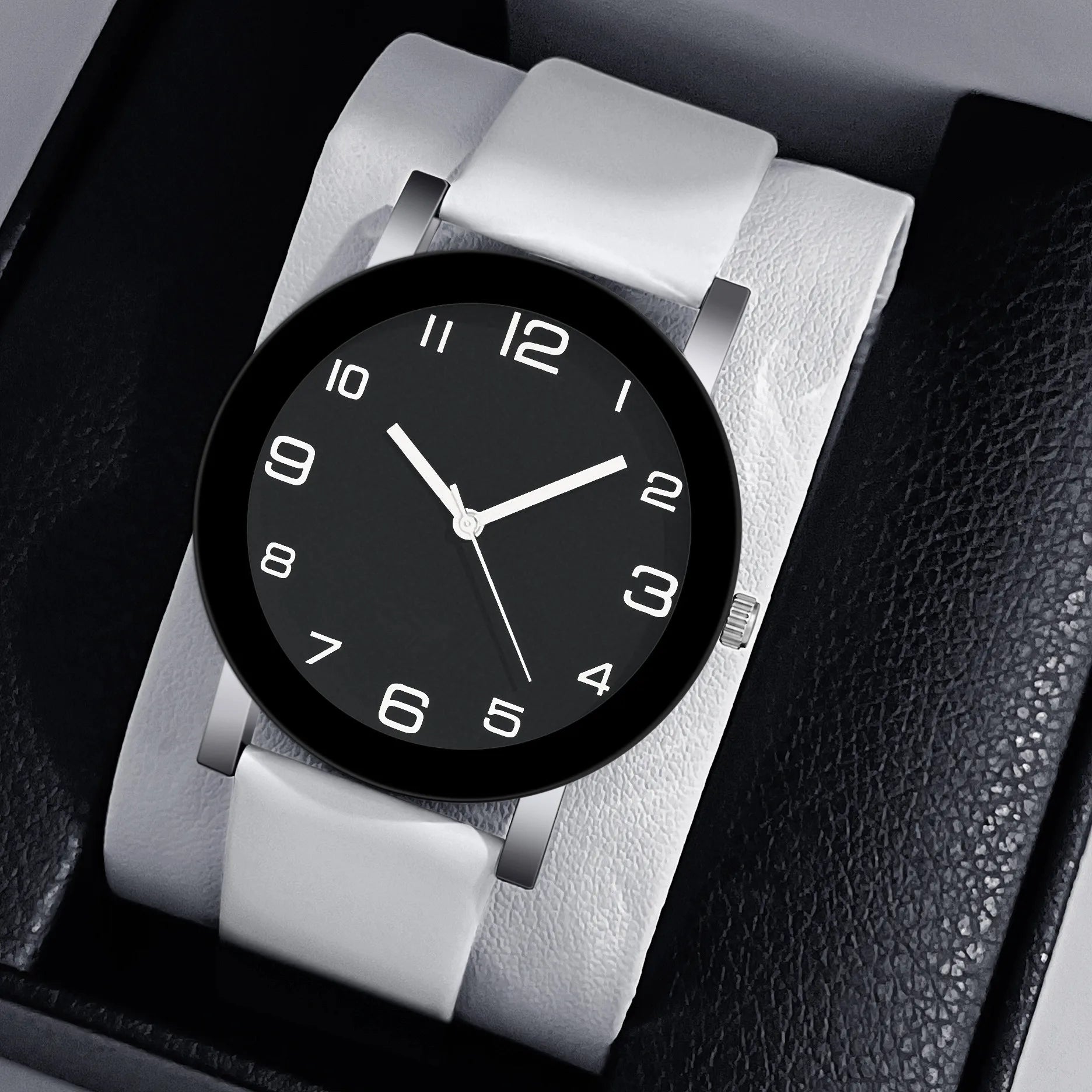Montre homme de luxe de marque, décontractée, en cuir, à quartz, cadran rond simple, montre-bracelet pour homme, cadeau, montre homme