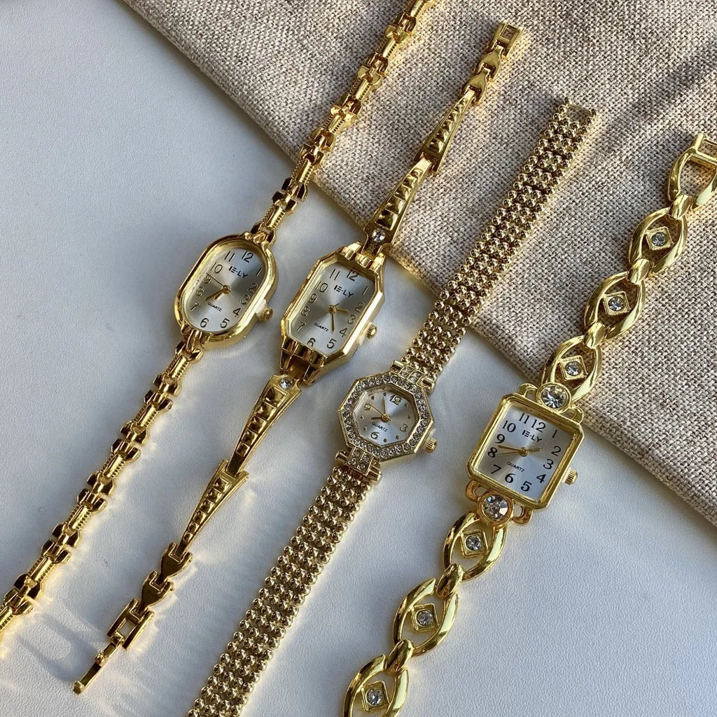 Montres pour femmes de grandes marques, montres-bracelets de luxe, montre-bracelet dorée élégante pour femmes, montre femme