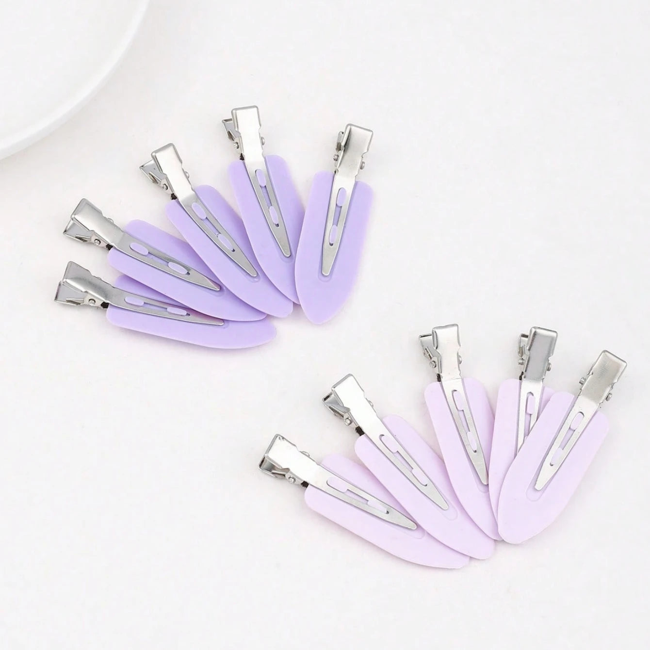 10 pièces/ensemble Pinces à cheveux sans couture et sans pliure, barrette pour frange latérale, accessoires de maquillage et de lavage du visage pour femmes et filles, épingles à cheveux de coiffure