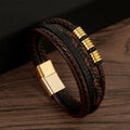 Bracelet classique en cuir pour homme Nouveau style tissé à la main Combinaison multicouche
Accessoire de mode, bijou pour homme