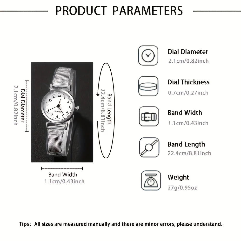 Montre femme tendance, bracelet décontracté, ensemble de montres pour femmes, cadran simple, montre-bracelet à quartz, montre habillée pour femme
