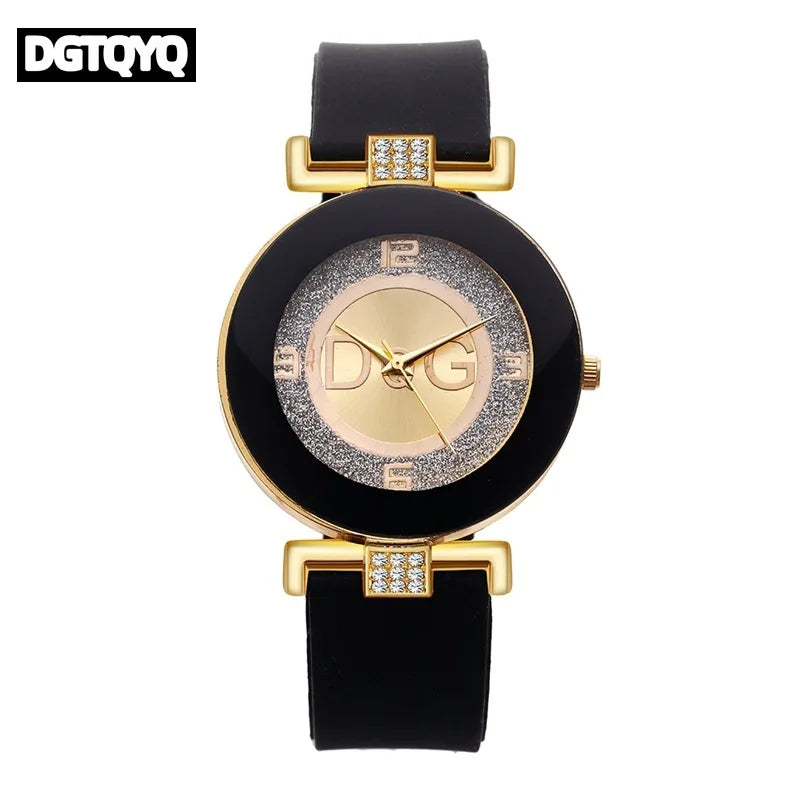 Montre de luxe pour femme, bracelet en silicone avec diamants, montre à quartz numérique pour femme