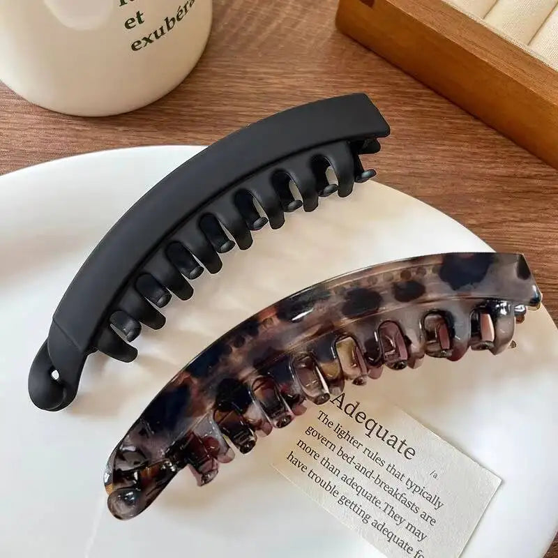 Pince à cheveux banane écaille de tortue, épingle à cheveux en forme de poisson pour femmes, accessoires de cheveux, pinces à cheveux torsadées, barrettes pour queue de cheval, coiffure