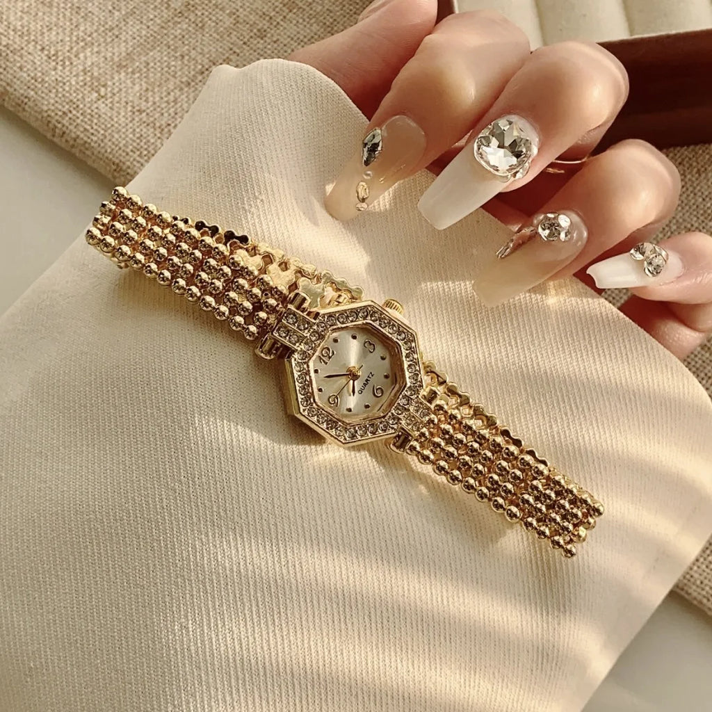 Montres pour femmes de grandes marques, montres-bracelets de luxe, montre-bracelet dorée élégante pour femmes, montre femme