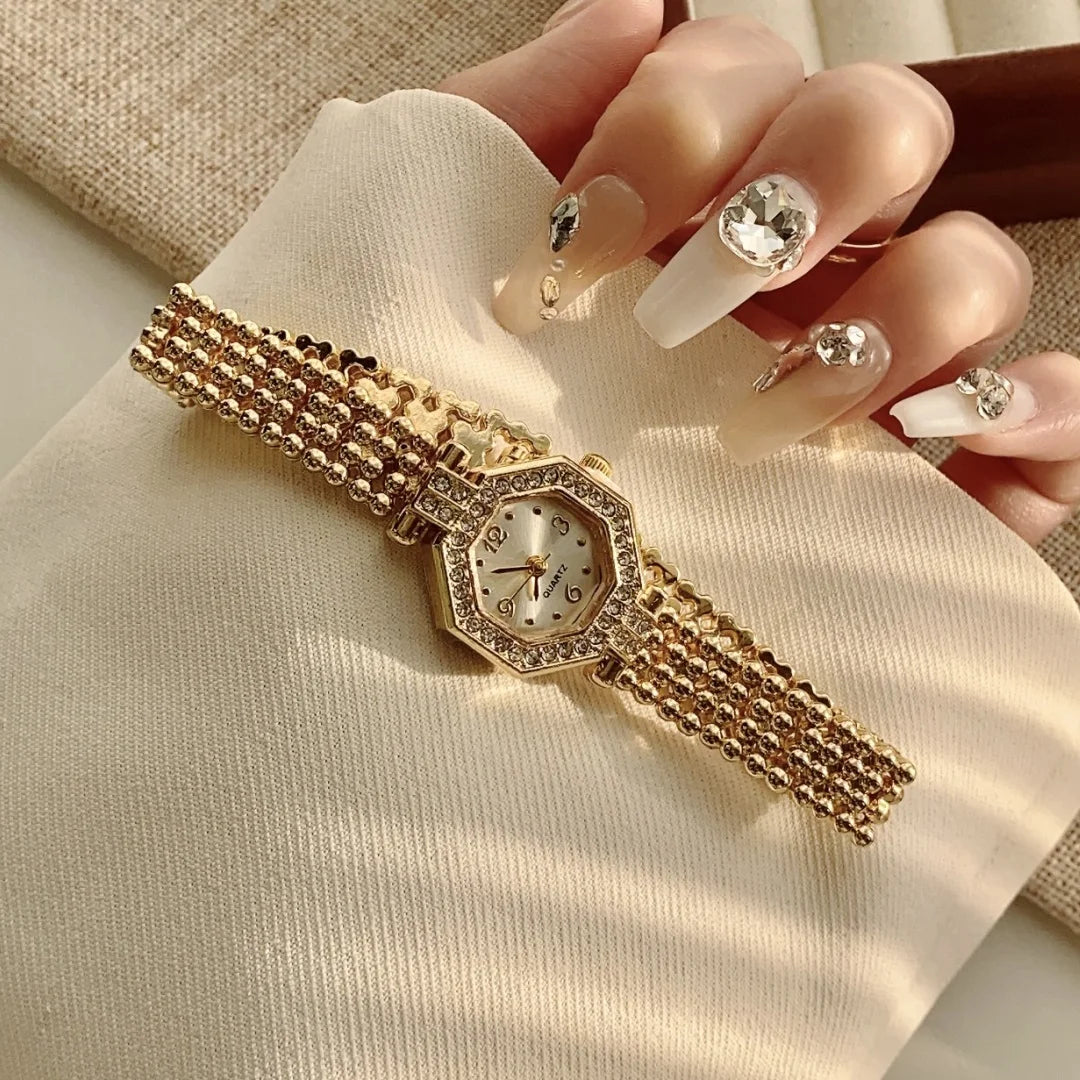 Montres pour femmes de grandes marques, montres-bracelets de luxe, montre-bracelet dorée élégante pour femmes, montre femme