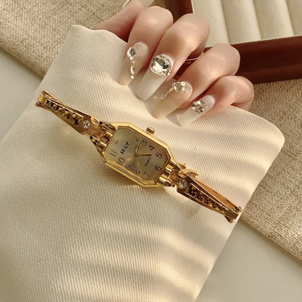 Montres pour femmes de grandes marques, montres-bracelets de luxe, montre-bracelet dorée élégante pour femmes, montre femme
