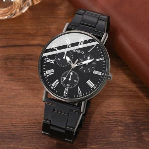 Ensemble de 1/2 montres en cuir décontractées et élégantes pour couple, cadran simple, montres-bracelets à quartz pour femmes, montres habillées