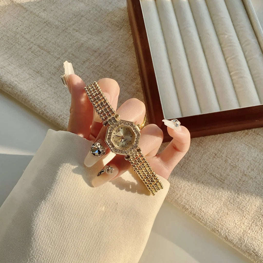Montres pour femmes de grandes marques, montres-bracelets de luxe, montre-bracelet dorée élégante pour femmes, montre femme