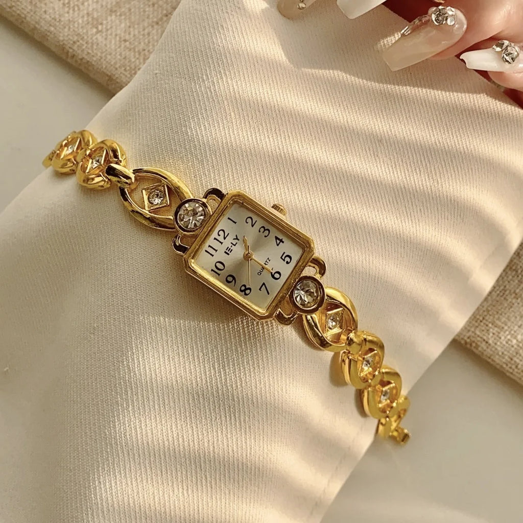 Montres pour femmes de grandes marques, montres-bracelets de luxe, montre-bracelet dorée élégante pour femmes, montre femme