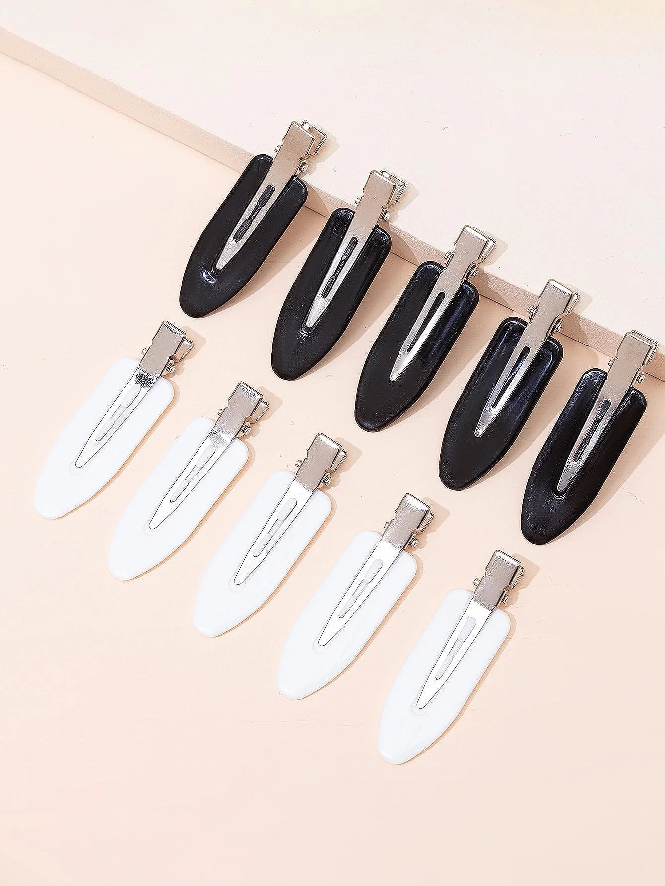 10 pièces/ensemble Pinces à cheveux sans couture et sans pliure, barrette pour frange latérale, accessoires de maquillage et de lavage du visage pour femmes et filles, épingles à cheveux de coiffure