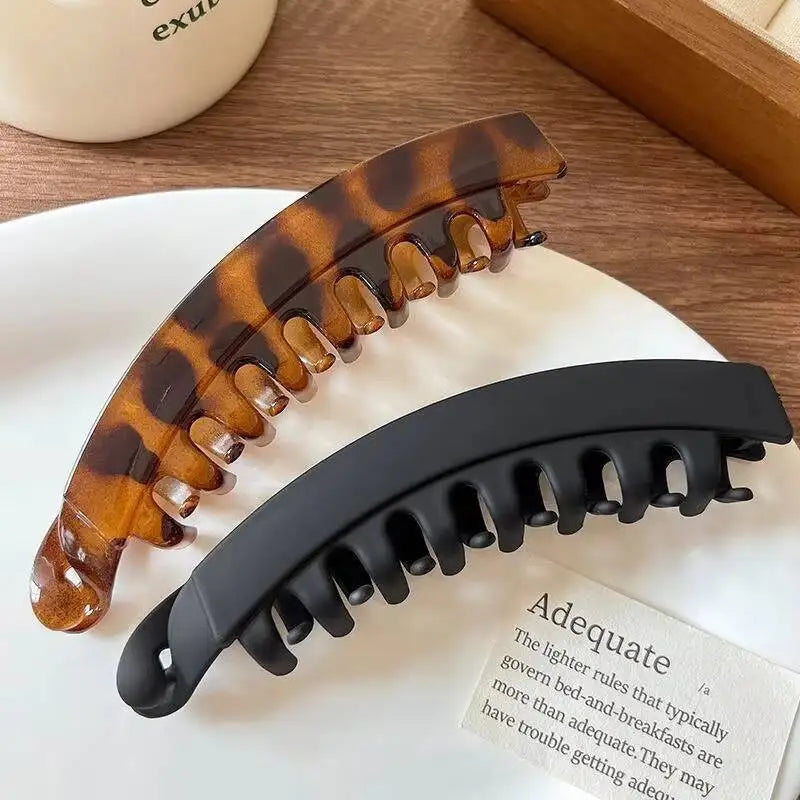 Pince à cheveux banane écaille de tortue, épingle à cheveux en forme de poisson pour femmes, accessoires de cheveux, pinces à cheveux torsadées, barrettes pour queue de cheval, coiffure