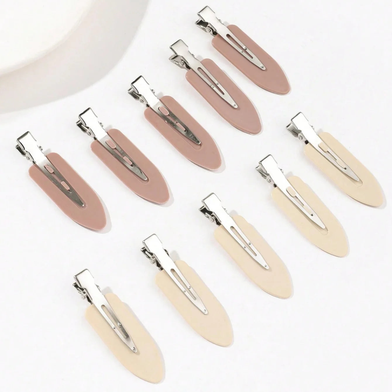 10 pièces/ensemble Pinces à cheveux sans couture et sans pliure, barrette pour frange latérale, accessoires de maquillage et de lavage du visage pour femmes et filles, épingles à cheveux de coiffure