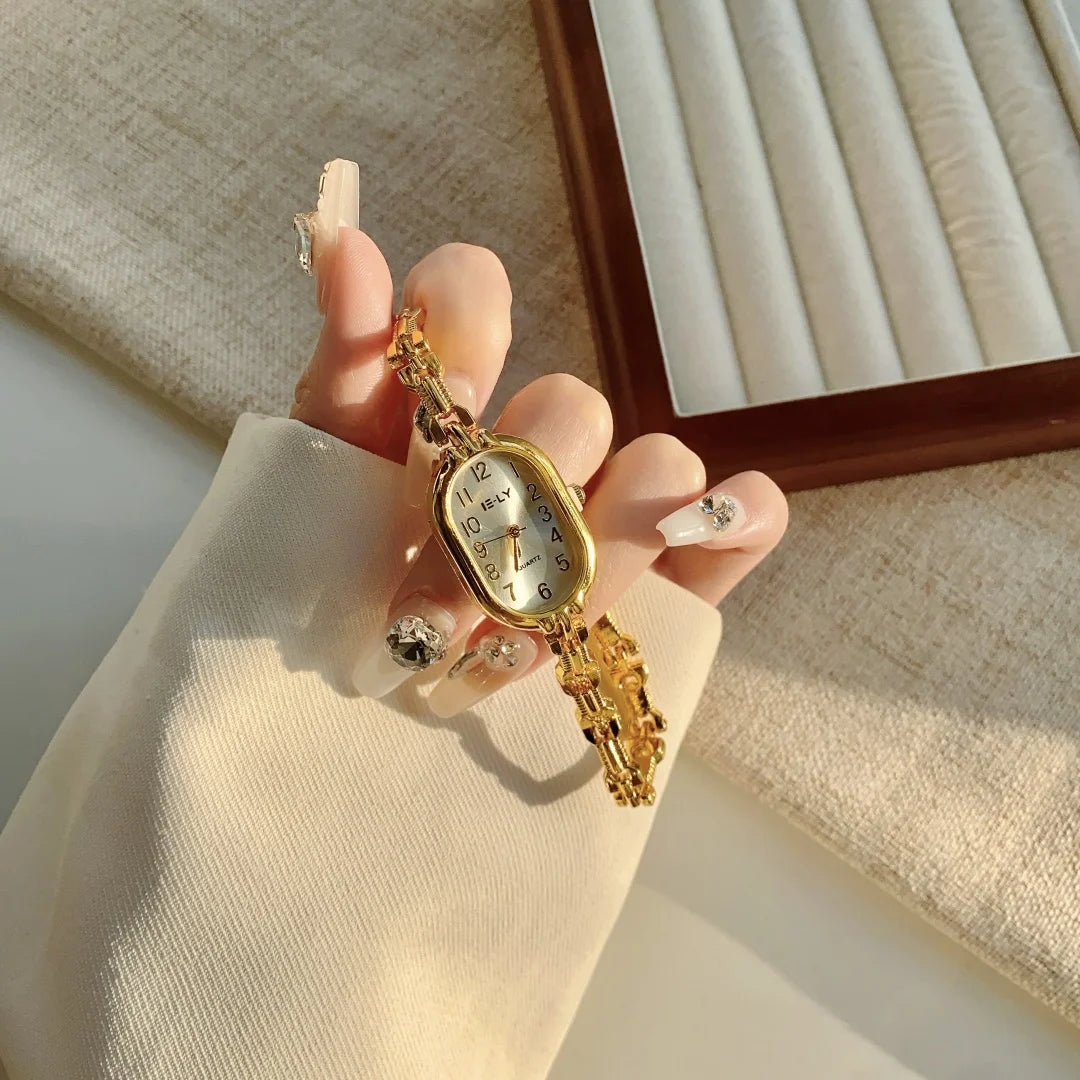 Montres pour femmes de grandes marques, montres-bracelets de luxe, montre-bracelet dorée élégante pour femmes, montre femme