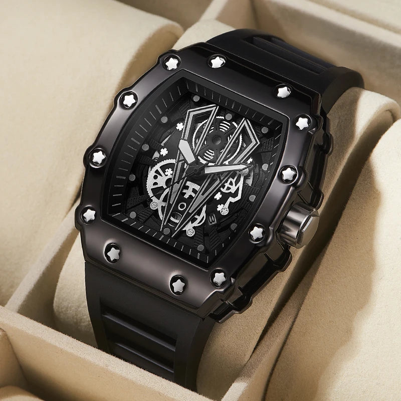 Montre Foreign Trade à grand cadran pour homme, quartz, étanche, sport, carrée, lumineuse pour homme