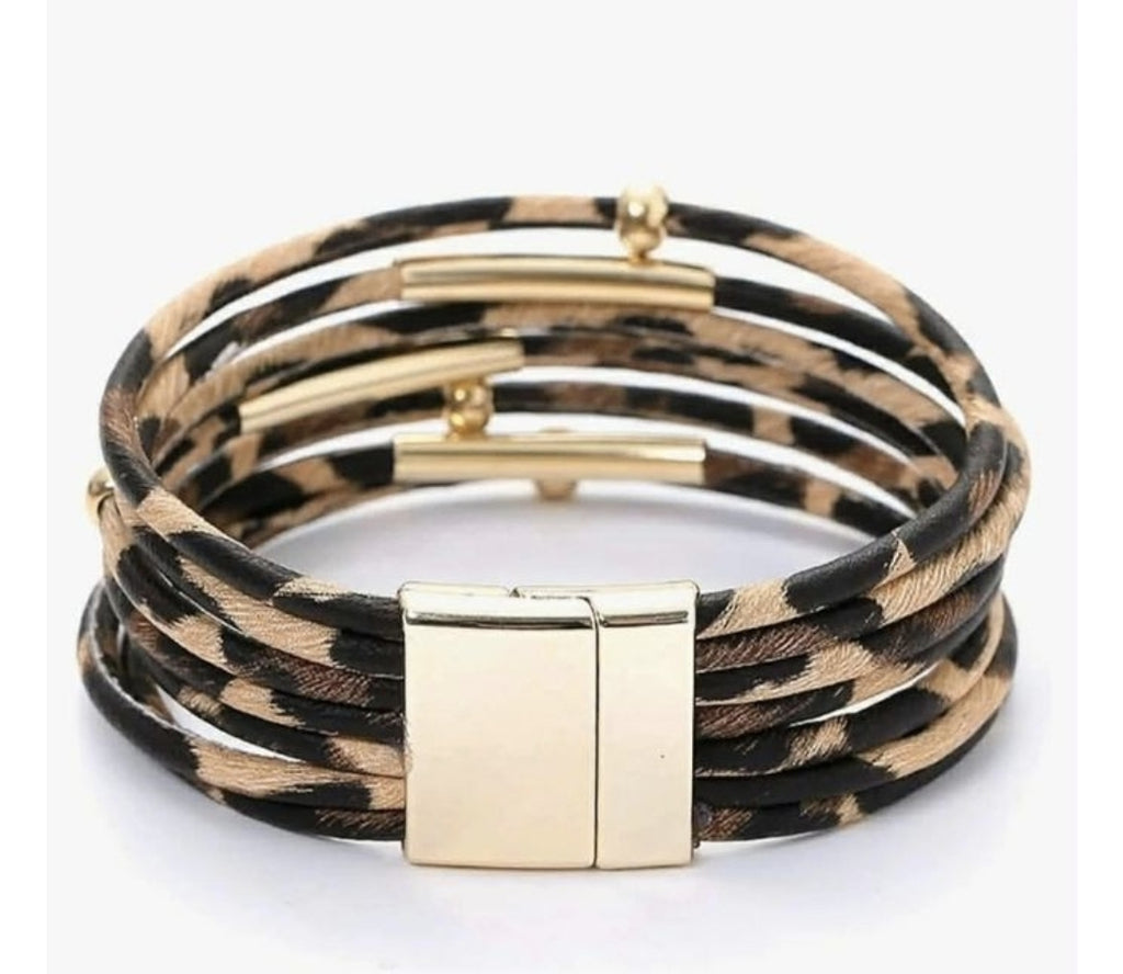 Bracelet Léopard fermeture rapide