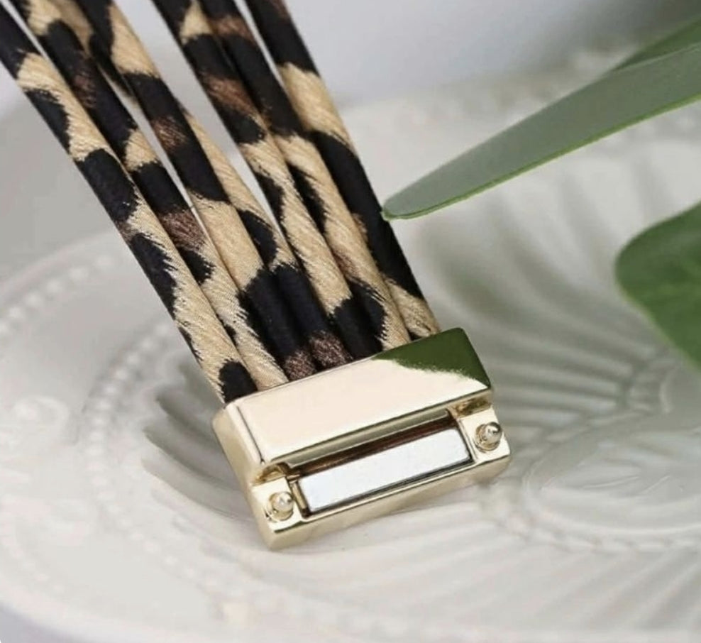 Bracelet Léopard fermeture rapide