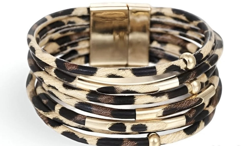 Bracelet Léopard fermeture rapide