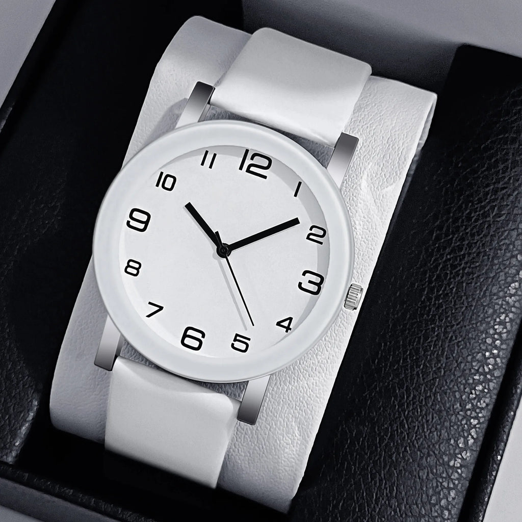 Montre homme de luxe de marque, décontractée, en cuir, à quartz, cadran rond simple, montre-bracelet pour homme, cadeau, montre homme