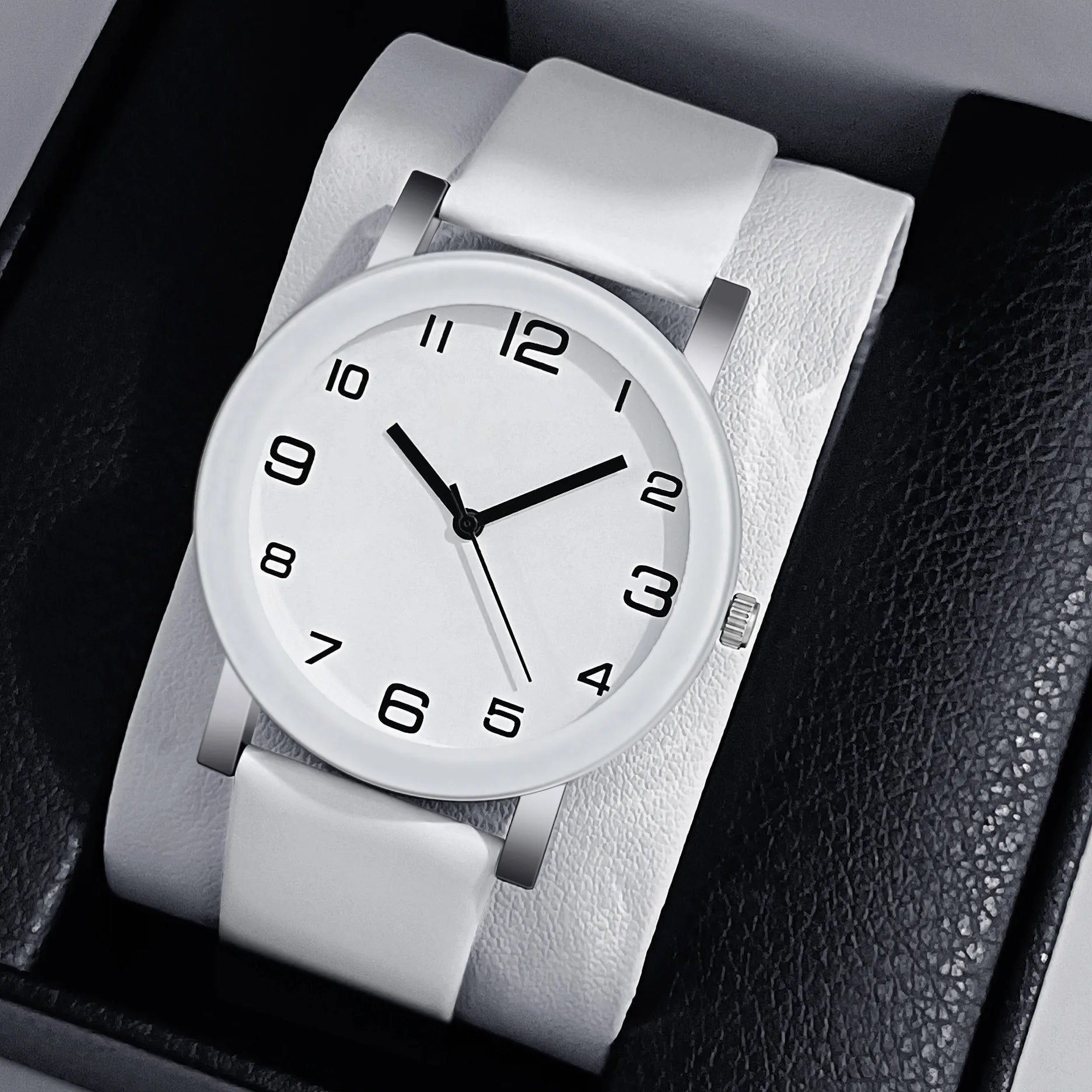 Montre homme de luxe de marque, décontractée, en cuir, à quartz, cadran rond simple, montre-bracelet pour homme, cadeau, montre homme