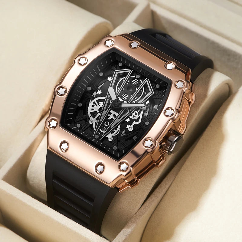 Montre Foreign Trade à grand cadran pour homme, quartz, étanche, sport, carrée, lumineuse pour homme