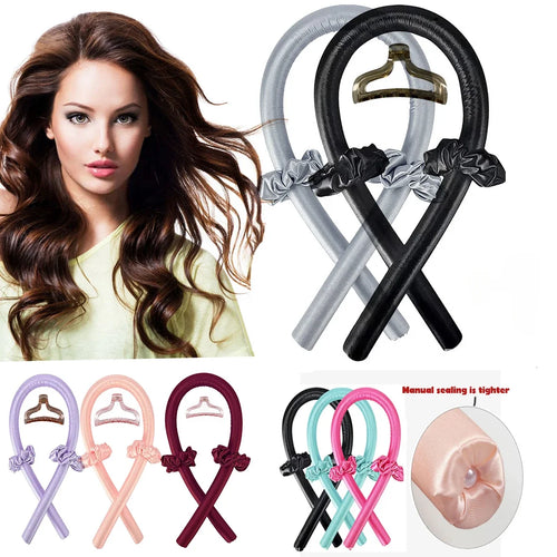 Bandeau à bigoudis sans chaleur, rouleaux en soie pour des boucles sans chaleur, bandeau doux pour dormir, bigoudis pour cheveux paresseux, outils de coiffure